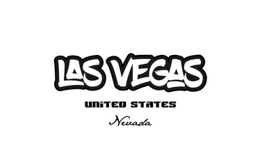 United States las vegas nevada city graffitti font typography design © dragomirescu