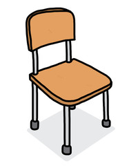 chair / cartoon vector and illustration, hand drawn style, isolated on white background.