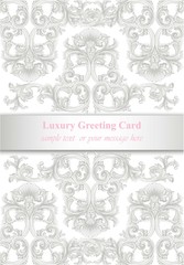 Luxury invitation card Vector. Royal victorian rich ornament background