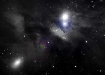 galaxy in a free space