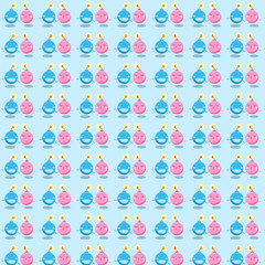 Fototapeta premium This is a cute kawaii illustration of two lovely bombs holding hands and enjoying their love and life. 