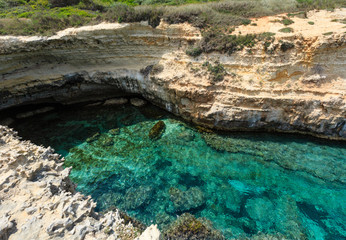 Grotta dello Mbruficu, Salento sea coast, Italy