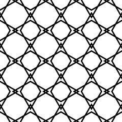 Naklejka premium White and black geometric ornament. Seamless pattern for web, textile and wallpapers