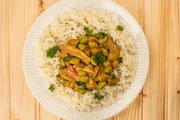 Red Thai Chicken Curry With Jasmine Rice