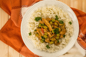 Red Thai Chicken Curry With Jasmine Rice