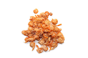 dried shrimp isolated on white background
