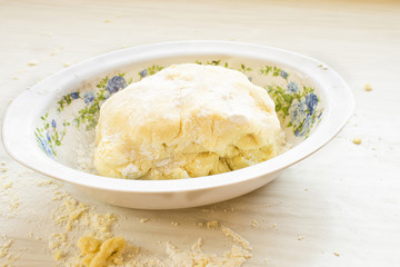 Taper with dough inside.