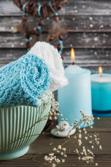 SPA with dream catcher, towels