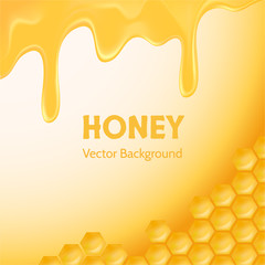 Honey background for advertising