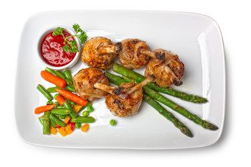 dishes of roast meat