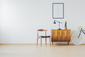 Room with antique wooden furniture