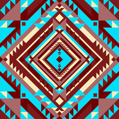 Abstract geometric design. Multicolor tribal background. Vector illustration.