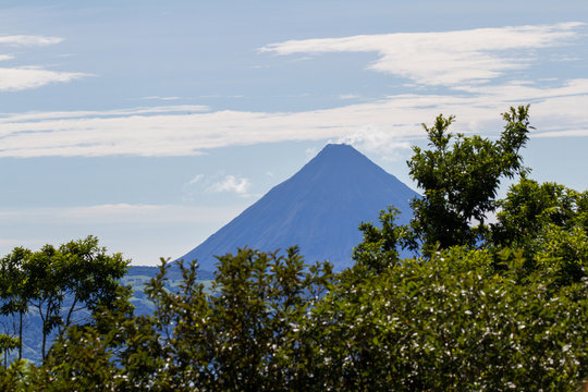 Arenal volcano in the distance