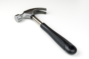 isolated steel hammer on white background , housework hardware capenter instrument