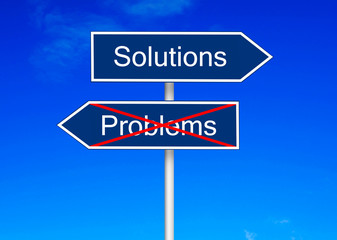 Problems vs solutions pole sign