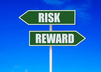 Obraz premium Risk and reward pole sign