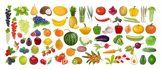 Fotobehang Fruits and vegetables. © inspiring.team