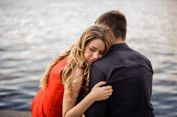 Love story on the background of water