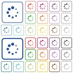 Preloader symbol outlined flat color icons