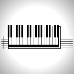 Musical piano icon