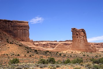 Sandstone Buttes in Arches National Park