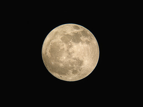 Picture of Full Moon as seen through telescope