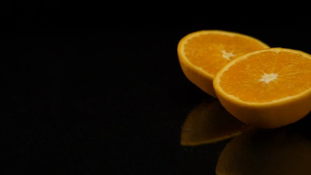 Lime rolls out on a black table