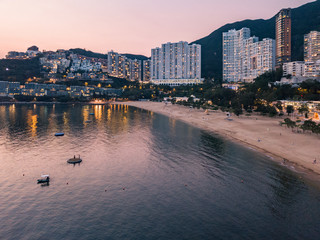 Obraz premium View of Repulse Bay beach in the southern part of Hong Kong Island,The Repulse Bay is one of the high end living area in Hong Kong.