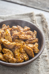 Portion of butter chicken
