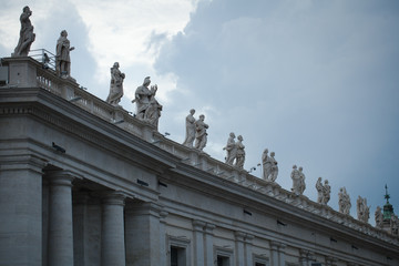 St. Peter's Basilica Saint Statues on the Colonnades
