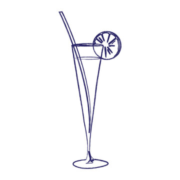 Vector image of a cocktail in a glass