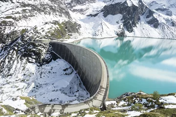 Foto op Plexiglas Dam Hochgebirgsstausee, Barrier lake Kaprun, Salzburg, Austria