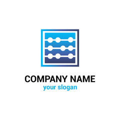 Vector logo template for accounting company. Scores icon. EPS10. Creative and simple logotype for business companies.