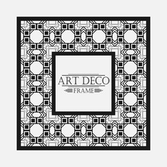 Art deco ornamental vintage frame. Template for design. Vector illustration eps10