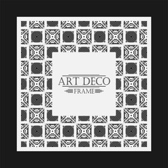 Art deco ornamental vintage frame. Template for design. Vector illustration eps10