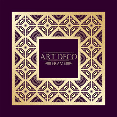 Art deco ornamental vintage frame. Template for design. Vector illustration eps10