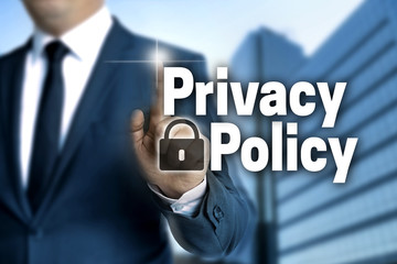 Privacy Policy touchscreen is operated by businessman