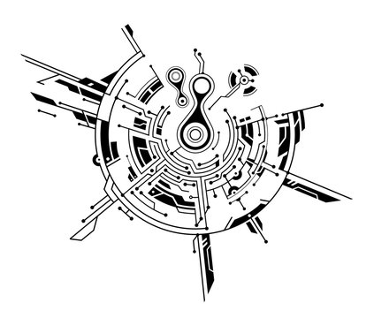 Naklejki Graphic concept with circuit theme