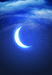 Obraz na płótnie Canvas Abstract Crescent Moon