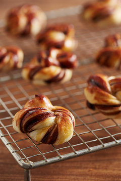 Homemade chocolate buns
