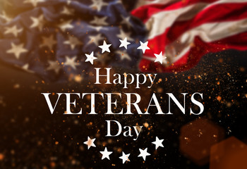 United States Flag. Veterans Day Concept