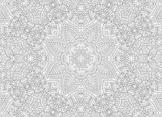 Obraz premium Black and white abstract outline pattern
