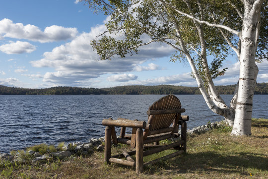 Adirondack Chair on Tupper Lake, New York