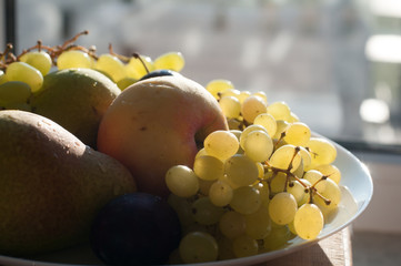 Summer fruits on the plate
