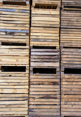 Wooden boxes wall