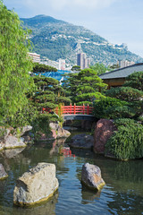 Naklejka premium Japanese garden in Monte Carlo, Monaco