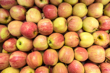 Beautiful appetizing fruit  background with apples