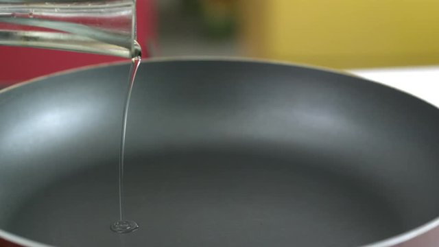 oil in saucepan with high speed cam