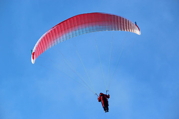 paraglider flying
