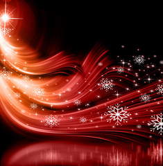Obraz premium Christmas red Tree background
